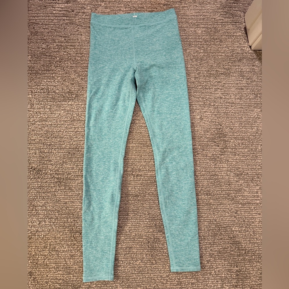 Alo Yoga Leggings XS Teal High Waisted Performance Activewear Athleisure Pants
